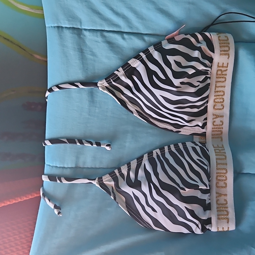 Juicy Couture Black and White Animal Print Bikini - Picture 2 of 7